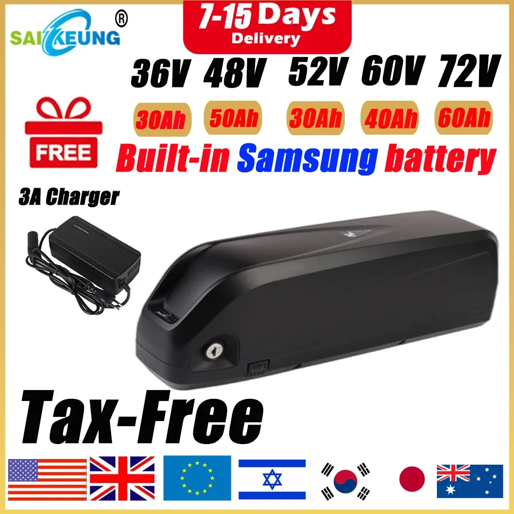 Electric Bicycle Battery 72V 30Ah - Hailong بولي 48 فولت 52 فولت